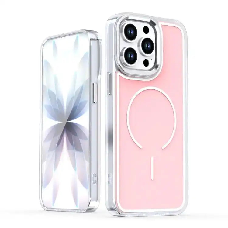 Electroplated Dual Color PC Hybrid TPU Soft Frame MagSafe Phone Case