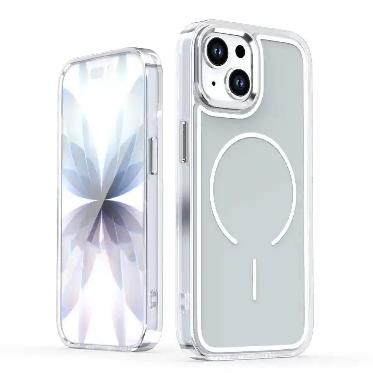 Electroplated Dual Color PC Hybrid TPU Soft Frame MagSafe Phone Case