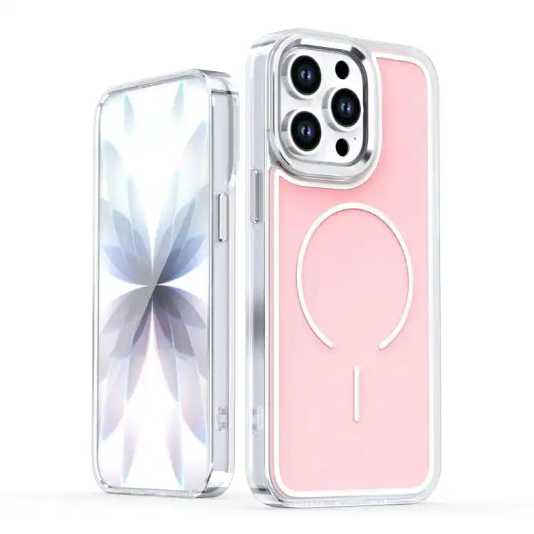 Electroplated Dual Color PC Hybrid TPU Soft Frame MagSafe Phone Case