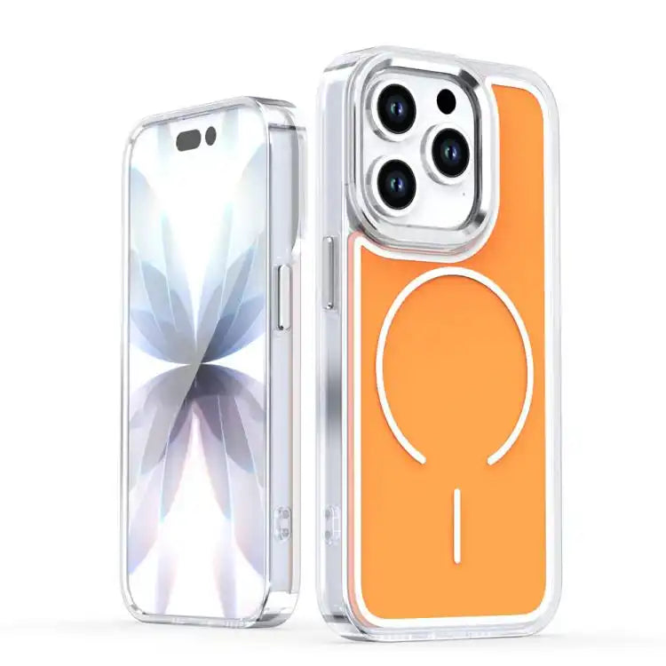 Electroplated Dual Color PC Hybrid TPU Soft Frame MagSafe Phone Case