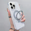 Translucent Edge Transparency Metal Holder MagSafe Phone Case