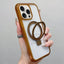 Translucent Edge Transparency Metal Holder MagSafe Phone Case