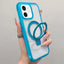 Translucent Edge Transparency Metal Holder MagSafe Phone Case