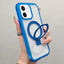 Translucent Edge Transparency Metal Holder MagSafe Phone Case