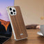 J TRIBE Metal Frameless Wood Texture MagSafe Phone Case