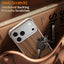 J TRIBE Metal Frameless Wood Texture MagSafe Phone Case