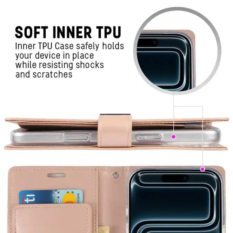 GOOSPERY RICH DIARY Crazy Horse Texture Leather Phone Case