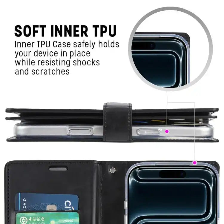 GOOSPERY MANSOOR DIARY 9 Card Slots Leather Phone Case