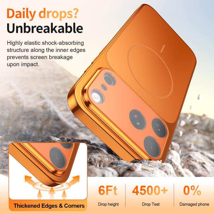 Corning Glass Plating Large Window MagSafe Phone Case