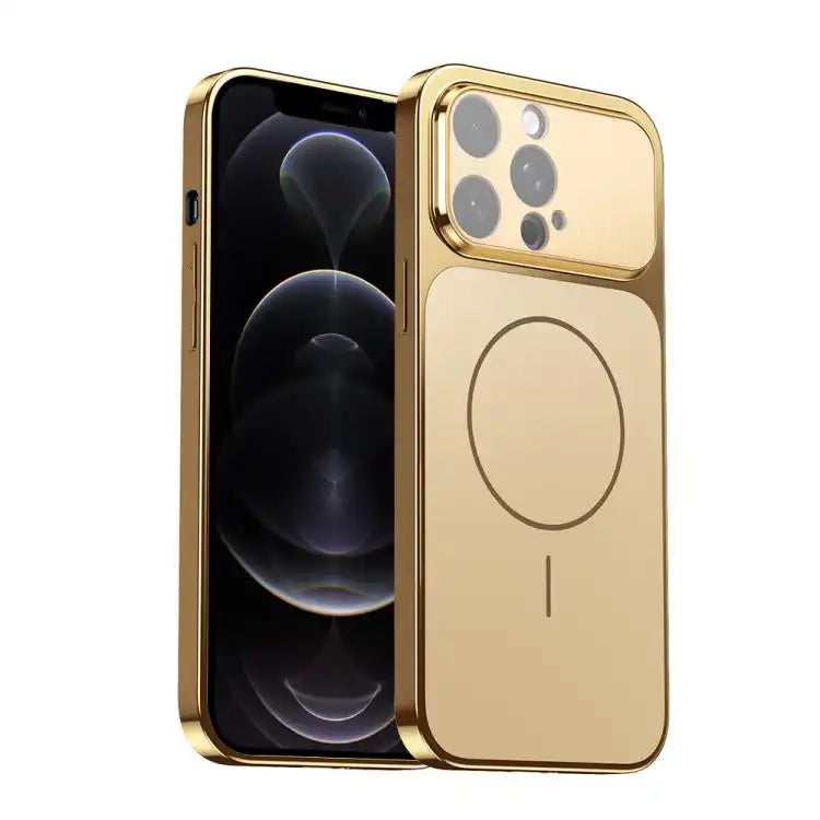 Corning Glass Plating Large Window MagSafe Phone Case