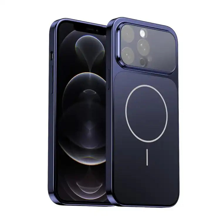 Corning Glass Plating Large Window MagSafe Phone Case