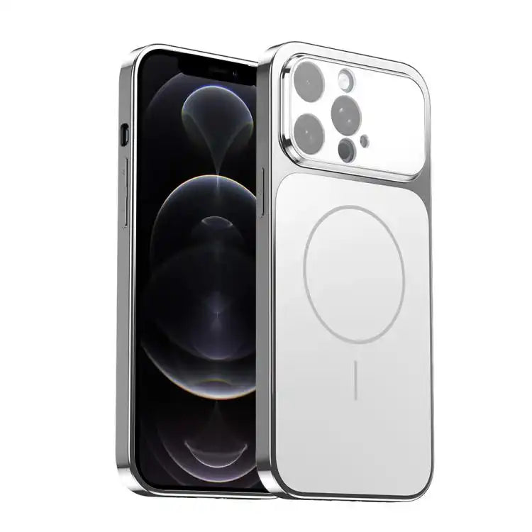 Corning Glass Plating Large Window MagSafe Phone Case