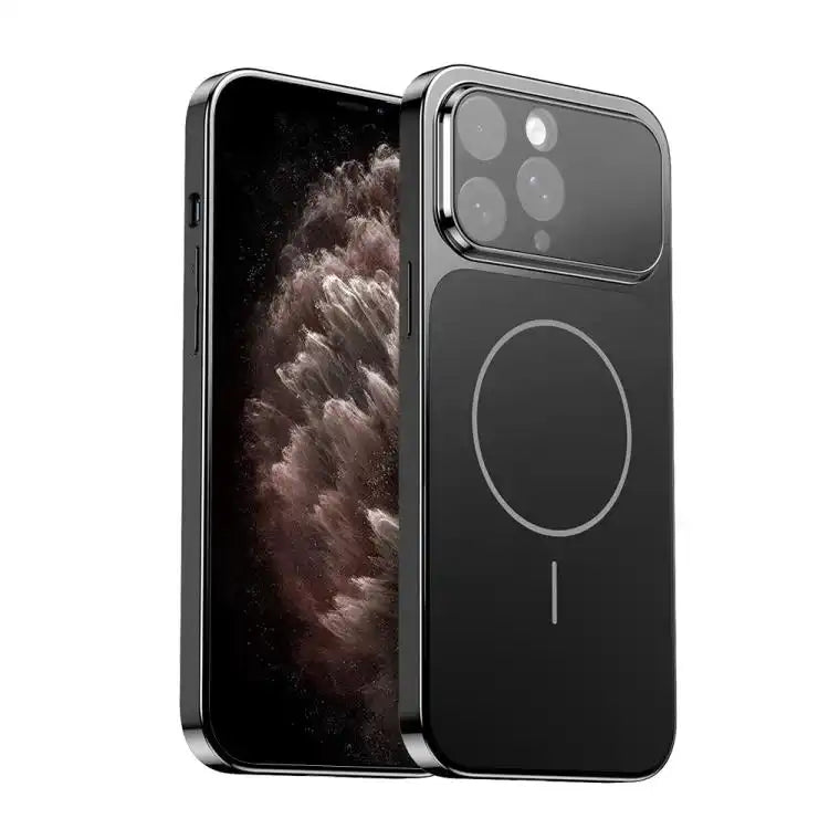 Corning Glass Plating Large Window MagSafe Phone Case