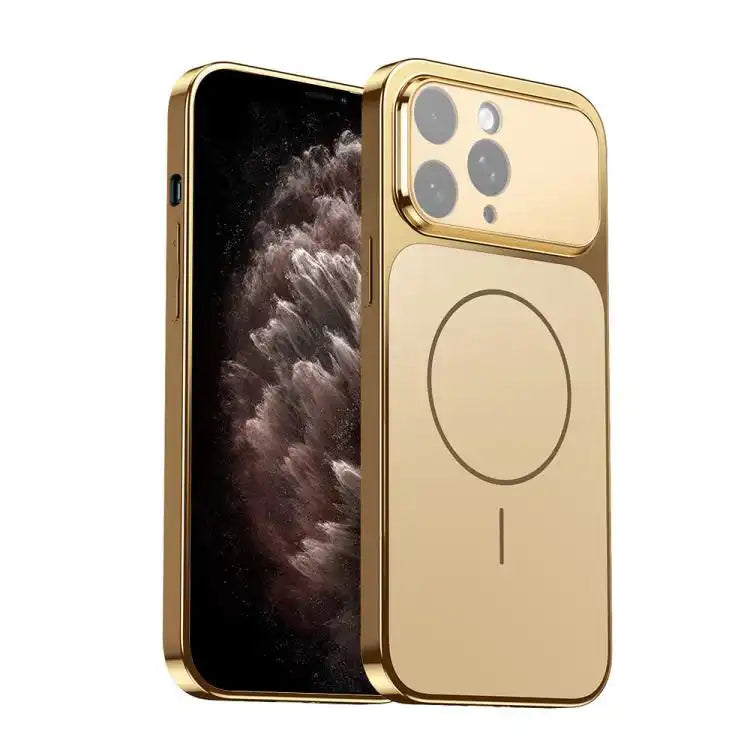 Corning Glass Plating Large Window MagSafe Phone Case