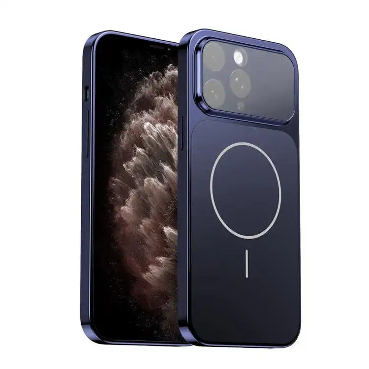 Corning Glass Plating Large Window MagSafe Phone Case