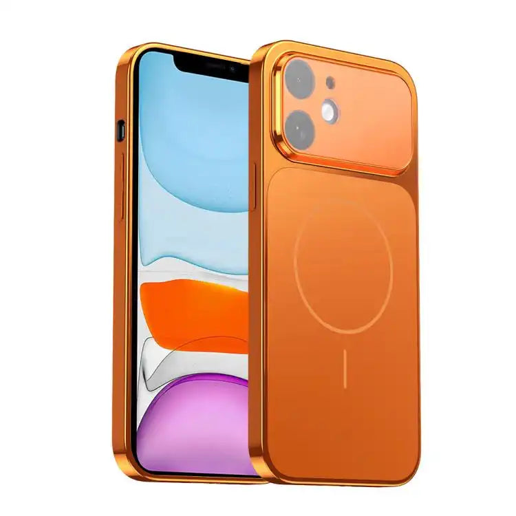 Corning Glass Plating Large Window MagSafe Phone Case