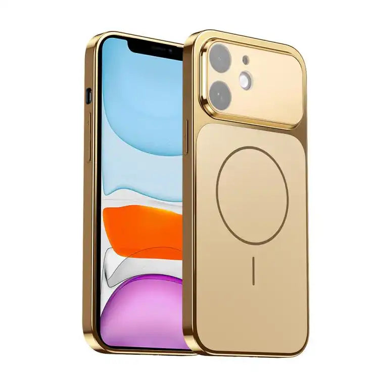 Corning Glass Plating Large Window MagSafe Phone Case