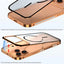 Single-sided Snap Buckle Metal Frame Frosted MagSafe Phone Case