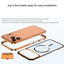 Single-sided Snap Buckle Metal Frame Frosted MagSafe Phone Case
