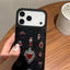 Large Hole Camera Frame Dark-themed Heart Design Full Coverage Phone Case