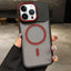 Skin Feel Frosted Metal Lens Holder MagSafe Magnetic Phone Case
