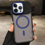 Skin Feel Frosted Metal Lens Holder MagSafe Magnetic Phone Case
