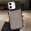 Skin Feel Frosted Metal Lens Holder MagSafe Magnetic Phone Case