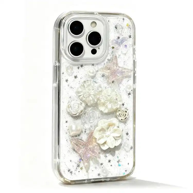 Epoxy Ruffled Petals Acrylic Phone Case