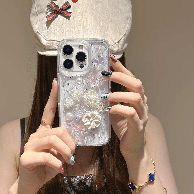 Epoxy Ruffled Petals Acrylic Phone Case