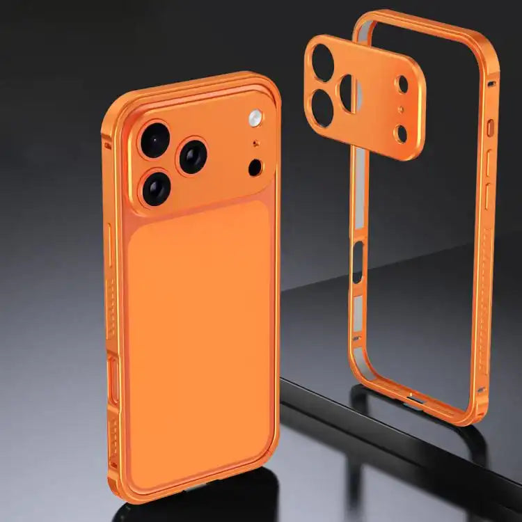 Armor Dual-side Anti-slip Metal Frame Case with Lens Cover