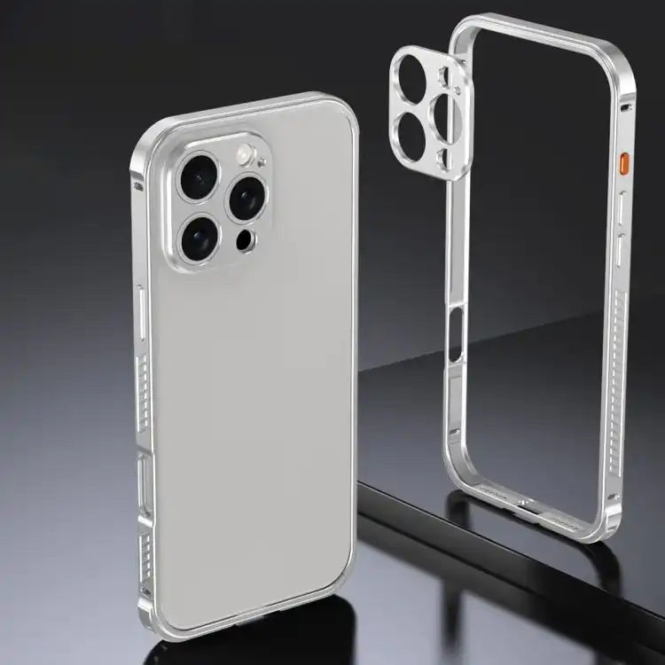 Armor Dual-side Anti-slip Metal Frame Case with Lens Cover