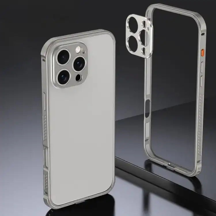 Armor Dual-side Anti-slip Metal Frame Case with Lens Cover