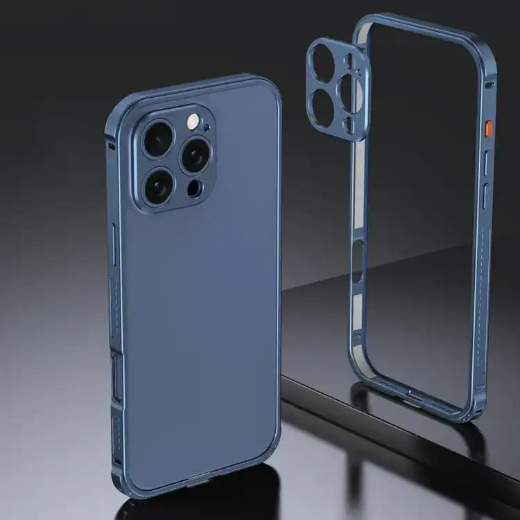 Armor Dual-side Anti-slip Metal Frame Case with Lens Cover