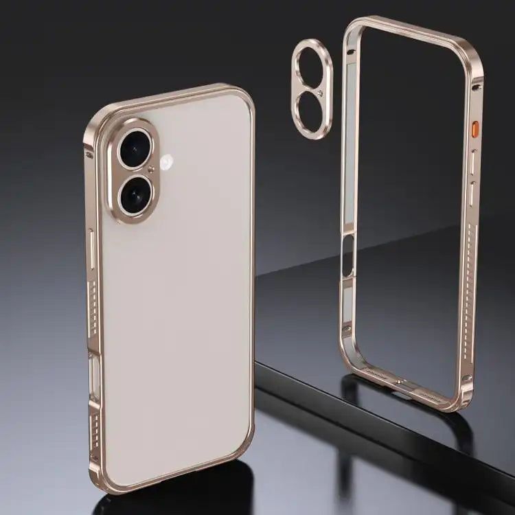 Armor Dual-side Anti-slip Metal Frame Case with Lens Cover