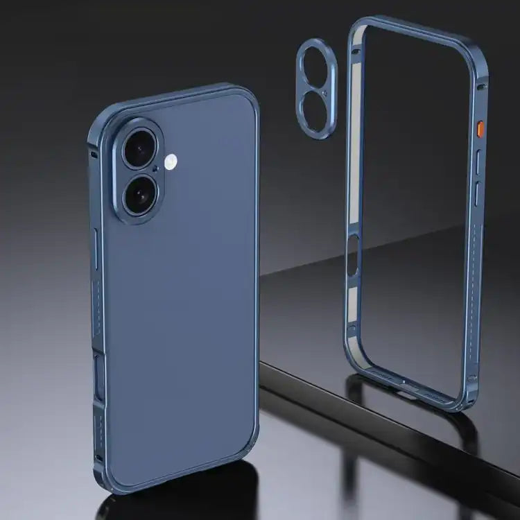 Armor Dual-side Anti-slip Metal Frame Case with Lens Cover