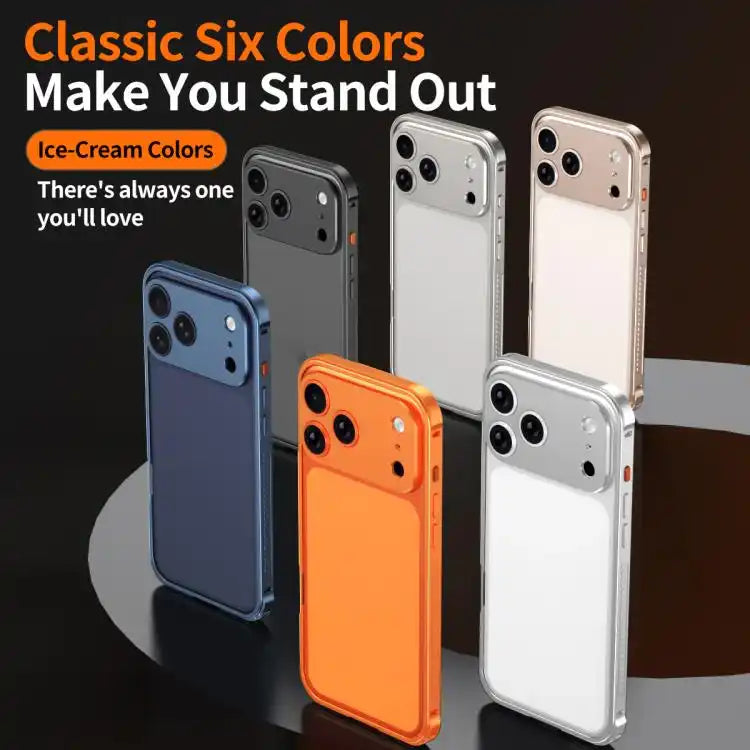 Armor Dual-side Anti-slip Metal Frame Case with Lens Cover