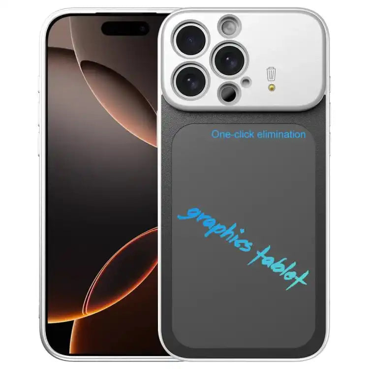 TPU Frame Frosted Writing Board Shockproof Phone Case with Pen