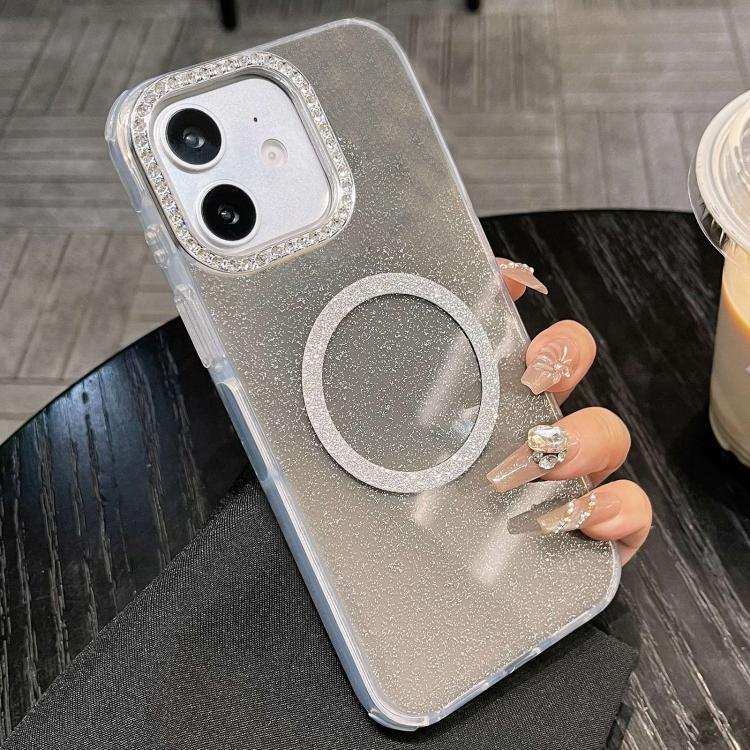 Rounded Edge Semi-transparent Glitter MagSafe Phone Case