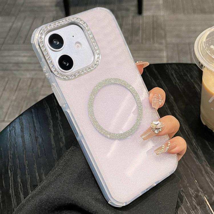 Rounded Edge Semi-transparent Glitter MagSafe Phone Case