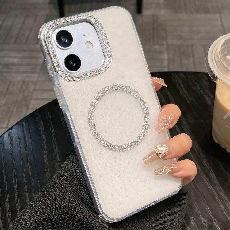Rounded Edge Semi-transparent Glitter MagSafe Phone Case