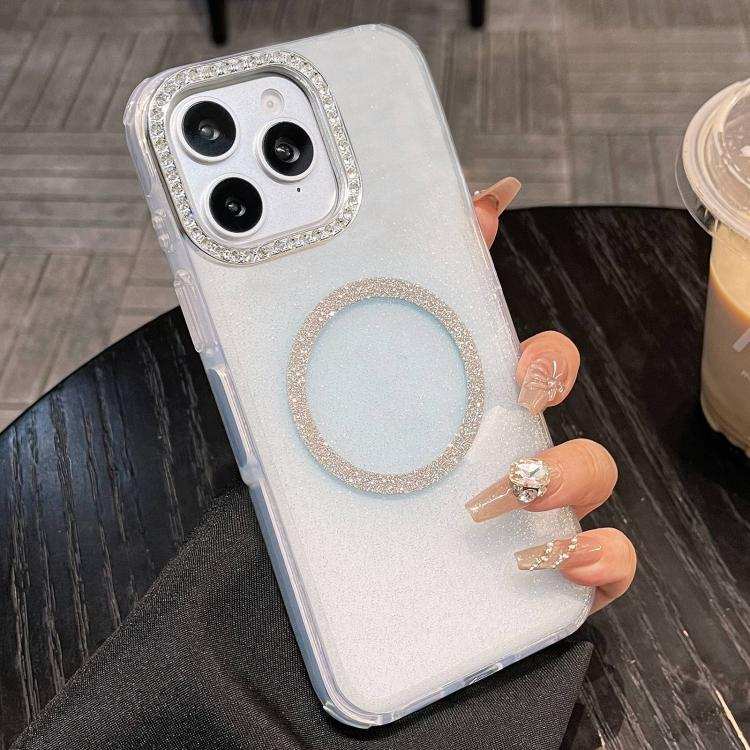 Rounded Edge Semi-transparent Glitter MagSafe Phone Case