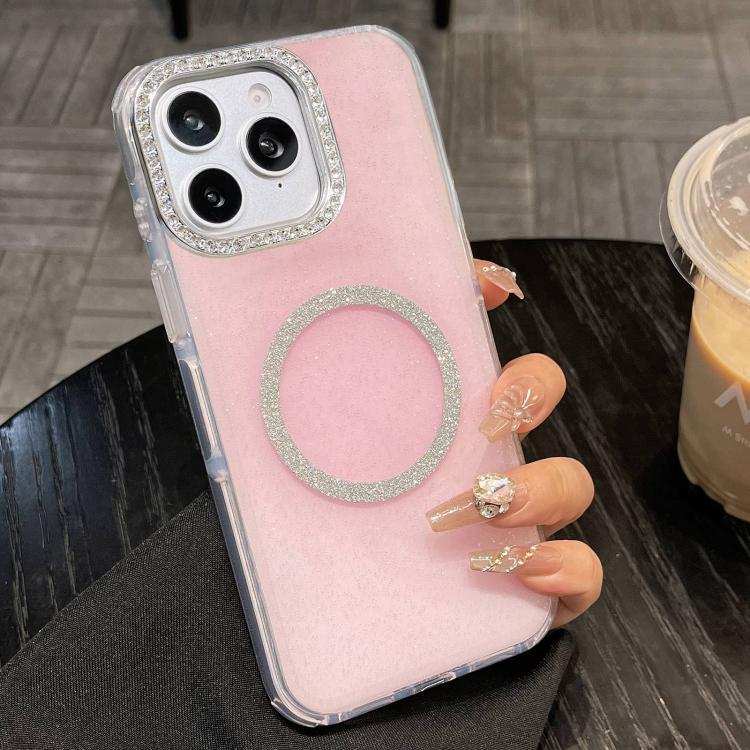 Rounded Edge Semi-transparent Glitter MagSafe Phone Case