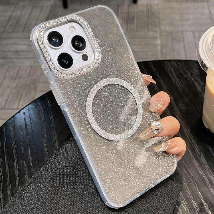 Rounded Edge Semi-transparent Glitter MagSafe Phone Case