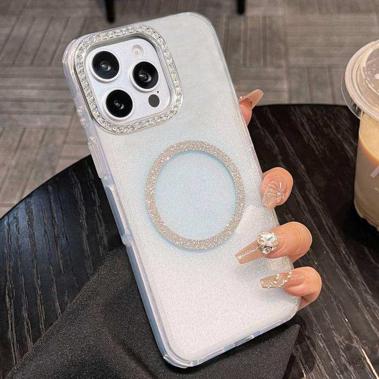 Rounded Edge Semi-transparent Glitter MagSafe Phone Case