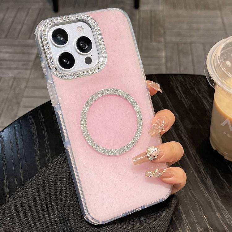 Rounded Edge Semi-transparent Glitter MagSafe Phone Case