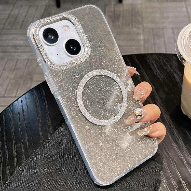 Rounded Edge Semi-transparent Glitter MagSafe Phone Case