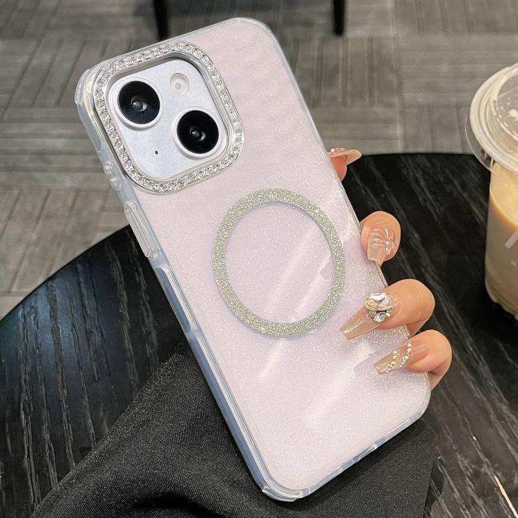 Rounded Edge Semi-transparent Glitter MagSafe Phone Case
