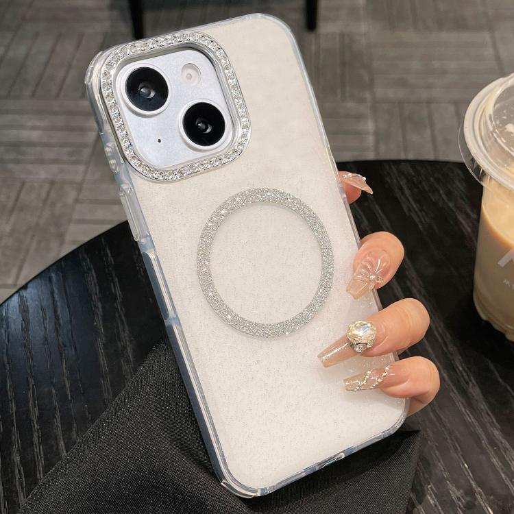 Rounded Edge Semi-transparent Glitter MagSafe Phone Case