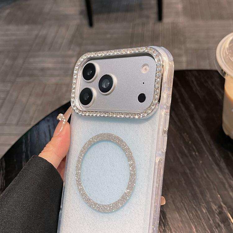 Rounded Edge Semi-transparent Glitter MagSafe Phone Case