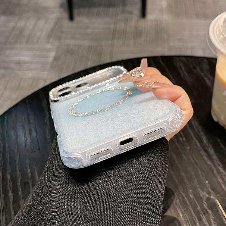 Rounded Edge Semi-transparent Glitter MagSafe Phone Case